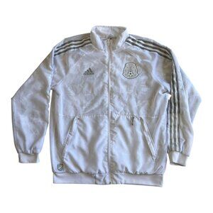 Mexico Soccer Team Mens Adidas Uniforia White Reflective Anthem Size Large